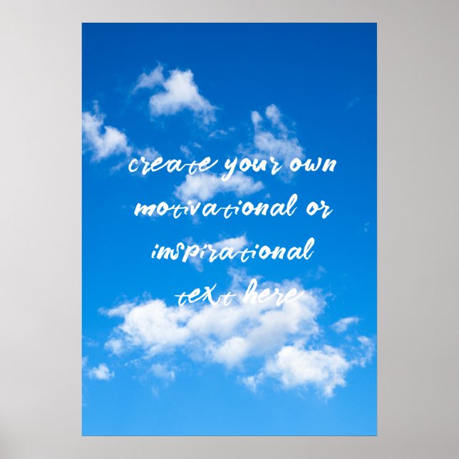 Poster créez votre propre texte motivant ou inspirant (Devant)