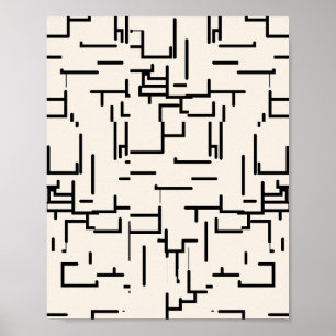 Poster Crème Abstraite minimaliste blanche