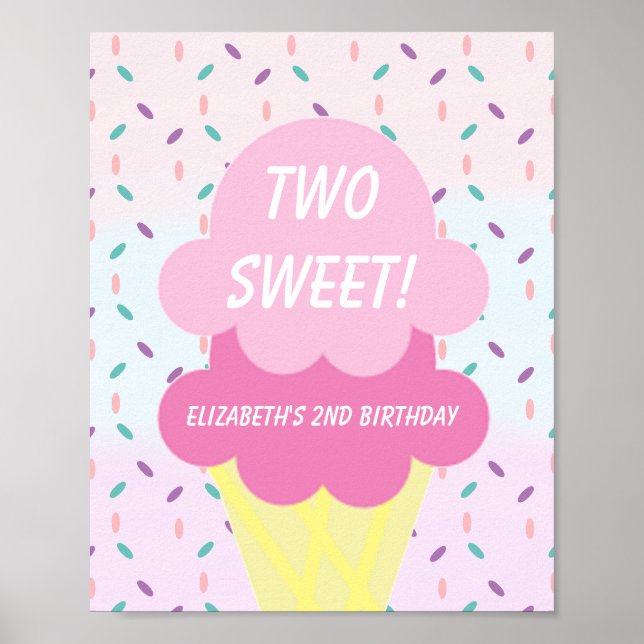 Poster Crème de glace 2ème anniversaire (Devant)