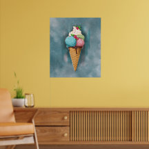 Poster crème glacée