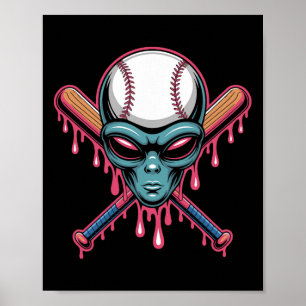 Poster Crème Glacée Alien Halloween Épouvantable Dégoulin