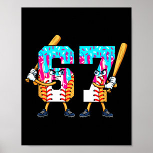 Poster Crème Glacée Baseball 67 Six Sept Joueur Cool 6 7 