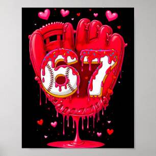 Poster Crème Glacée Baseball Drip Saint-Valentin Jeunes G