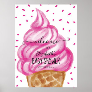 Poster Crème glacée Cone Confetti Sucres