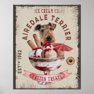 Poster Crème glacée de chien