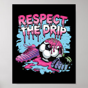 Poster Crème Glacée Drip Football Respectez Le Drip Footb
