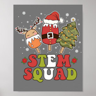 Poster Crème glacée Père Noël Tree Crème de glace STEM Sq