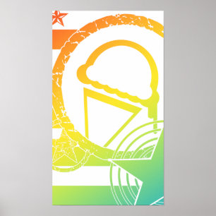 Poster crème glacée punk dripz