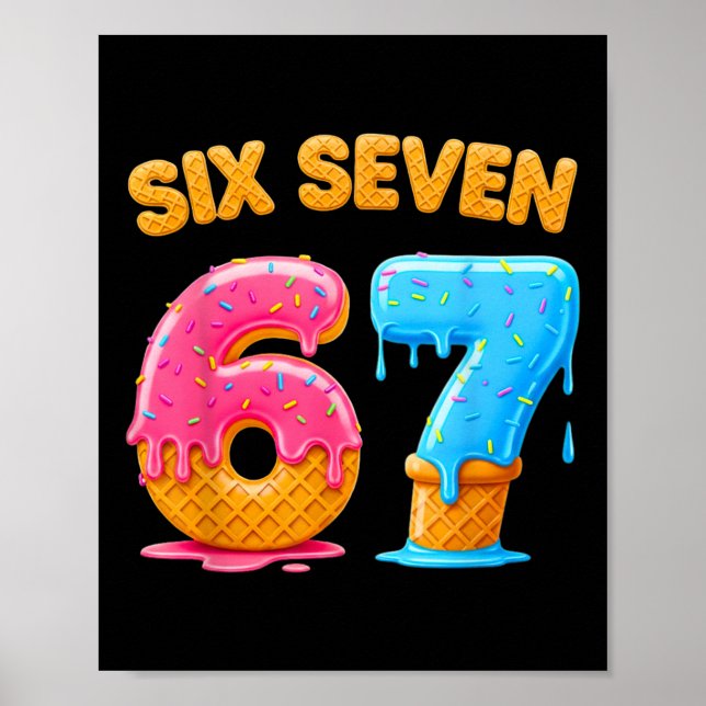 Poster Crème Glacée Six Sept Drip Génération Alpha Argot  (Devant)