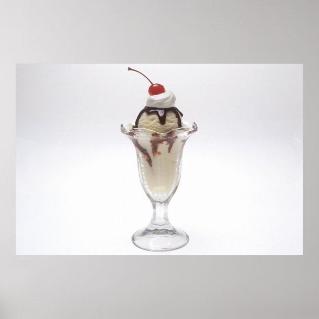 Poster Crème glacée Sundae (Devant)