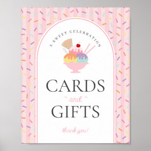 Poster Crème glacée Sundae Heres Scoop Cards & Cadeaux