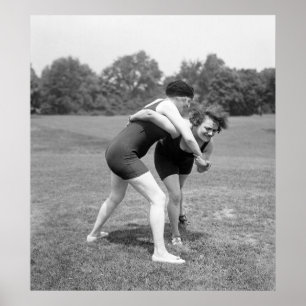 Poster Crêpage de chignon, les années 1900 tôt