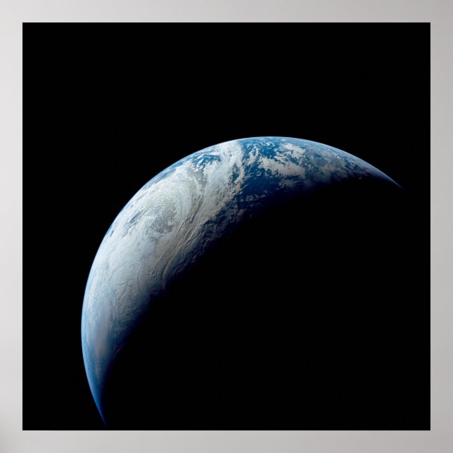 Poster Crescent Terre De La Mission Apollo 4. (Devant)