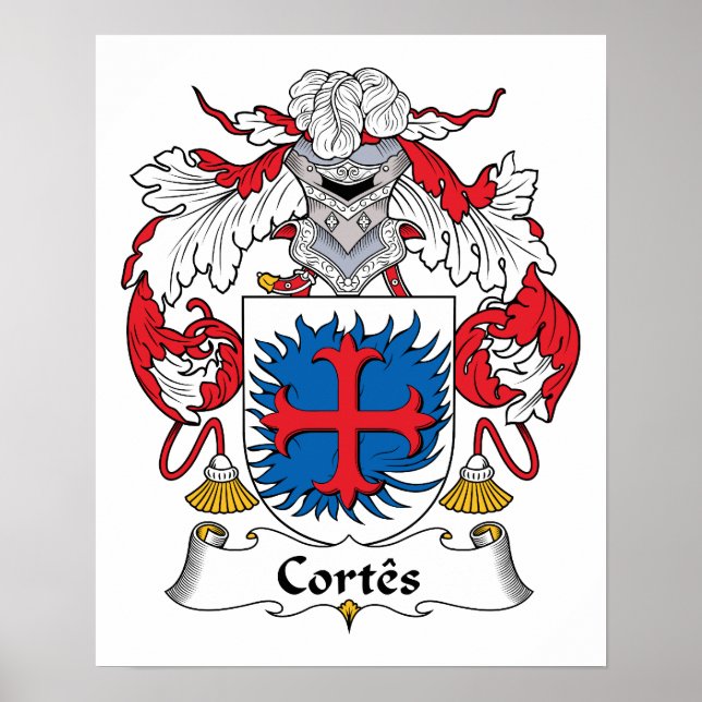 Poster Crest de la famille Cortes (Devant)