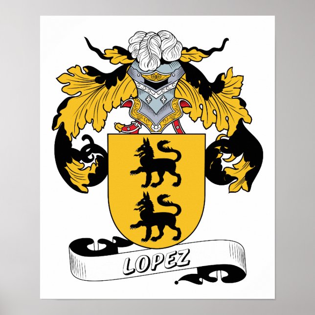 Poster Crest de la famille Lopez (Devant)