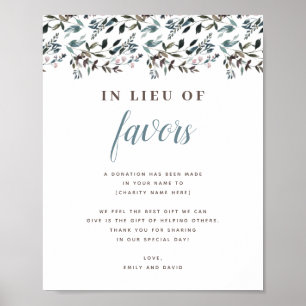 Poster Crest jardin   Bleu Bleu Bleu Bleu Mariage Dons Ch