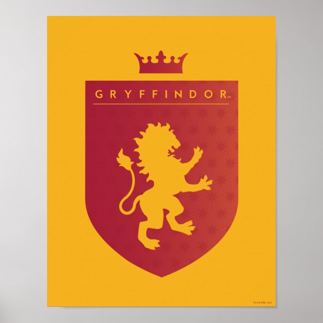 Poster Crête à couronne rouge GRYFFINDOR™ (Devant)