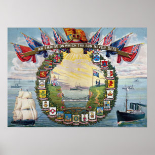 Poster Crêtes des colonies britanniques