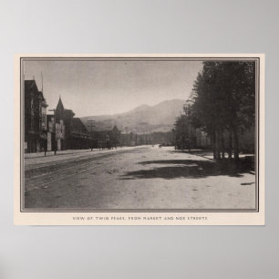 Poster Crêtes jumelles des rues du marché et de Noe