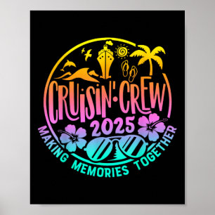 Poster Crew de croisière 2025 Famille de croisière Amis v