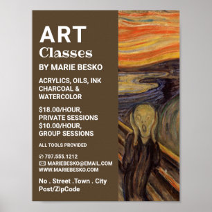 Poster Cri D'Edvard Munch, Cours D'Art