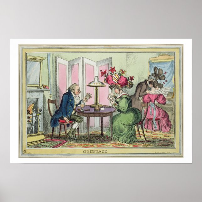 Poster Cribbage, publié par Thomas McLean, Londres (colo (Devant)