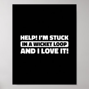 Poster Cricket Cricket - Arbitre Lanceur Tsman Joueur de 