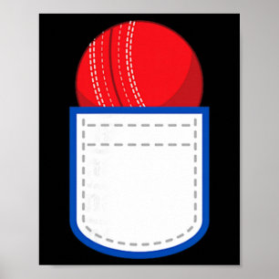 Poster Cricket drôle Ll dans mon faux match de cricket de