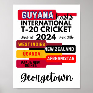 Poster Cricket international T-20 de Guyane