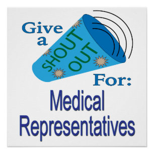 Poster Criez pour les représentants Médicales