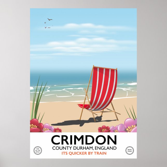 Poster Crimdon, comté de Durham, Angleterre. (Devant)