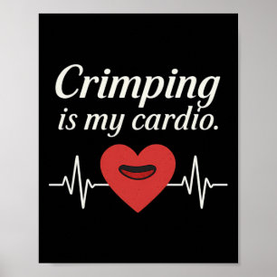Poster Crimping Is My Cardio Slim Italic Vêtements d'esca