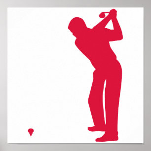Poster Crimson Red Golf