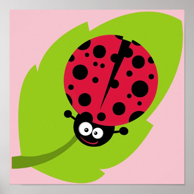 Poster Crimson Red Ladybug (Devant)
