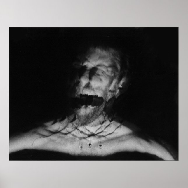 Poster Cris photo en noir et blanc (Devant)