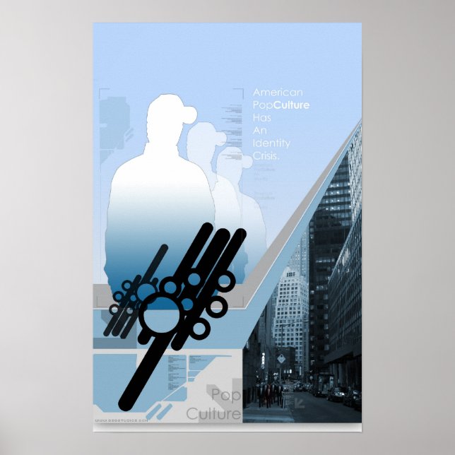 Poster Crise identitaire de la culture pop américaine (Devant)