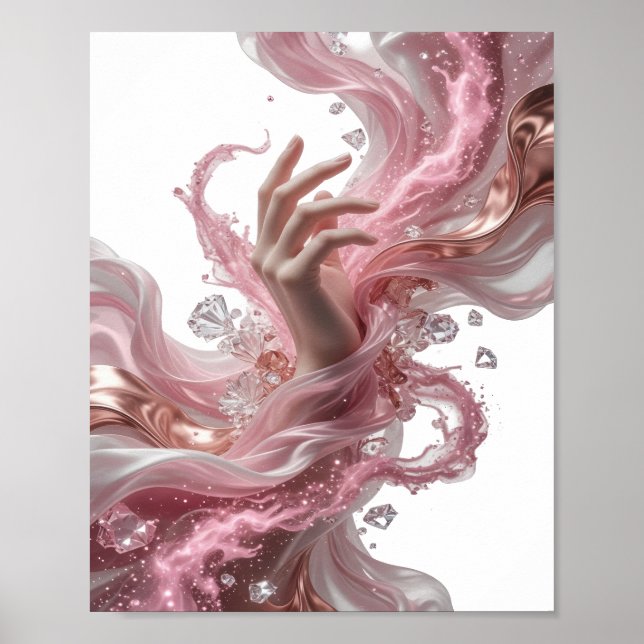 Poster Crisp Silver ART ABSTRAIT Conception Graphique v2 (Devant)