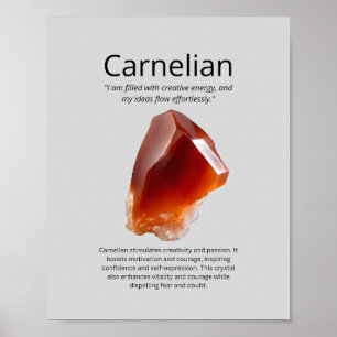Poster Cristal Carnélien Signification