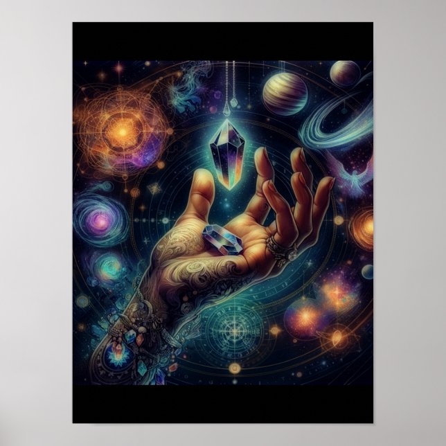 Poster Cristal Céleste dans la galaxie Spacy de la paume  (Devant)