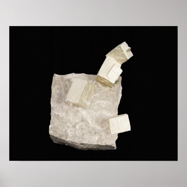 Poster Cristaux de Pyrite en schiste (Devant)