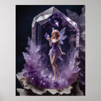 Cristaux magiques Améthyste Fairy Wall Art