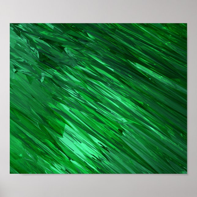 Poster Cristaux vertes (Devant)