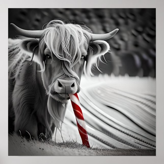 Poster Critère de Sucre de canne de Noël Vache des hautes (Devant)