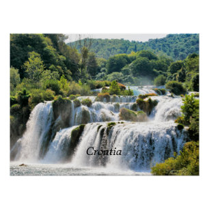 Poster Croatie, cascade pittoresque