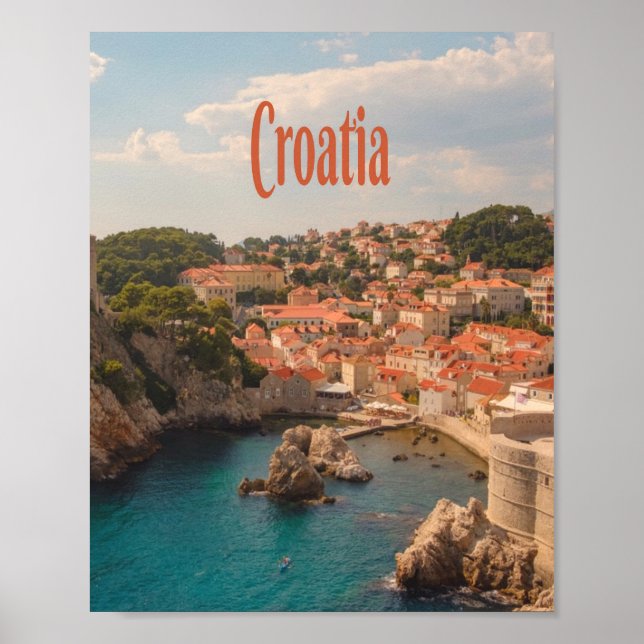 Poster Croatie Europe du Sud-Est Zagreb (Devant)