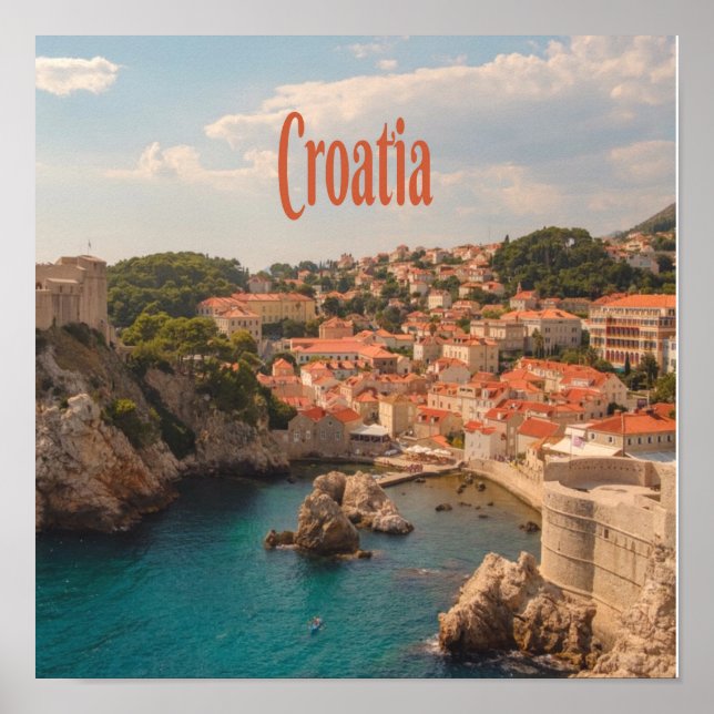 Poster Croatie Europe du Sud-Est Zagreb (Devant)