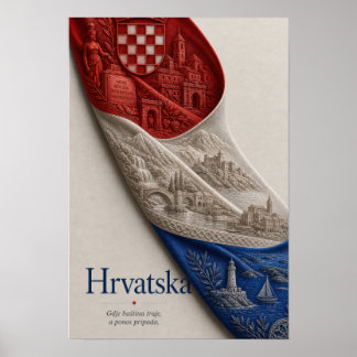 Poster Croatie - Où le patrimoine dure et la fierté appar