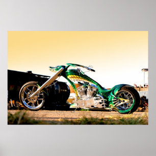 Poster Croc Chopper - motocyclette de la faune