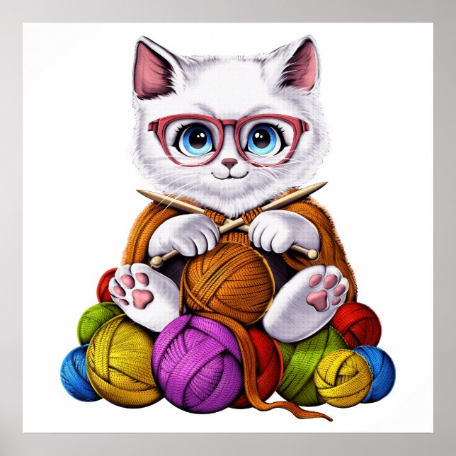 Poster Crochet de chat (Devant)