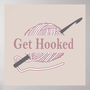 Poster crochet drôle citation crochet disant